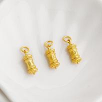 Auksu dengtas šešių simbolių mantros Vajros pakabukas ant kaklo PASIDARYK pats papuošalų aksesuaras 1 Piece: Sand Gold Six-Character Mantra Pendant beige