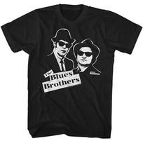 The Blues Brothers Bros Black Adult T-Shirt Unisex T-Shirt L white