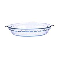 Glass Fruit Pie Dish with Fluted Edge Deep Wave Baking Pan for Pie Quiche Oven Microwave Safe Bakeware for Home Restaurant rectangular white