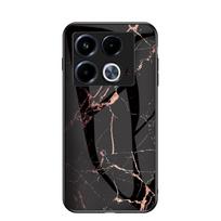 For Infinix Note 40 40 Pro 40 Pro Plus Marble Textured Tempered Glass Soft Edge Anti-Drop Anti-Fingerprint Anti-Shock Phone Case For Note 40 4G black