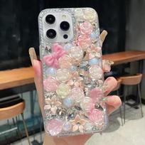 Glitter Rhinestone Phone Case For Motorola Edge 60 Fusion 50 Neo Ultra Pro 40 3D Rose Floral Crystal Diamond Bling Cover Motorola Edge 60