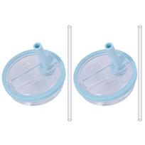 2PCS Reusable Tumbler Cover for Stanley 30oz Mug Accessories with Straw Dustproof Tumbler Lids Replaceble Tumbler Flip Straw Lid dangaus mėlyna spalva