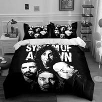 System of a Down Band Design Bedding Duvet Cover Set Duvet Cover Pillowcases  (1*Duvet Cover 2*Pillowcases, without duvet insert) 135x200cm white