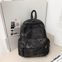 Schoolbag Retro Hong Kong Style Backpack Girls Trendy Brand Small Lightweight Waterproof Casual Small Backpack Niche Simple Student School Bag 27*12*32 juoda