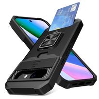 Card ring push window for Google Pixel 10A mobile phone case 6/7/8/9 car magnetic protective case Pixel 5A black