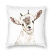 Oh My Goat Square Pillowcase Polyester Linen Velvet Pattern Zip Decor Throw Pillow Case Home Cushion Case 30cmx30cm(12x12Inch)