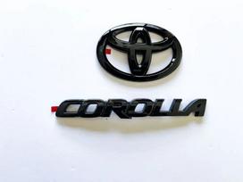 ABS danga automobilio logotipui Blizgus juodas EMBLEMĖ skirta Toyota COROLLA 2019-2025 SEDAN XSE SE LE Lautomobilio priedas accessory PT948-02200-02 black