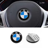 4.5cm Car Steering Wheel Center Emblem Sticker Badge For BMW 50th M E46 E90 E87 F30 F20 F10 G20 G30 X1 X3 X5 Interior Logo Decal 1pc-45mm black