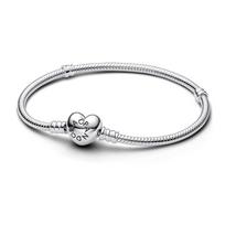 Pandora Moments Sidabrinė apyrankė Širdelės užsegimas _594594C00 594594C00-21 gray