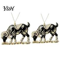 Decorative Ornaments for Christmas 2Pcs 2D Goat Hanging Ornaments, Acrylic Winged Pendants, Year of Birthday Party Favors The Auspicious Decorations 8