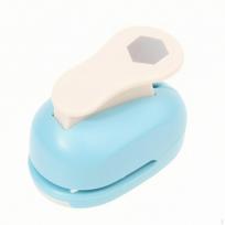 Comfortable Hexagon Punch | Lever-Style, Handheld, Shape Punch, for Xl 3.3CM gray