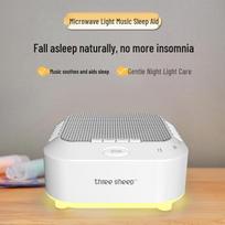 European-American Style Portable White Noise Night Light Mini Sleep Aid Speaker. gray