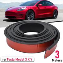 Automobilio sparno išplėtimas, rato arkos sparno plėtiklis, antakių apsauga, automatinis purvasaugis, lūpų kėbulo dangtelis, apsauga nuo purslų, skirtas „Tesla Model 3 SX“ 3 Meters black