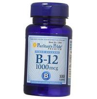 Vitaminas B12, Cianokobalaminas, Vitaminas B-12 1000, Puritan's Pride (36367017) 100caplets