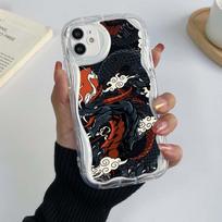Samsung Galaxy A24 A14 A13 A53 Xiaomi Poco X5 M6 Pro 5G Redmi 13C 12C Huawei Honor 90 Lite Dėklai A33 Dragon išskirtinio dizaino kremo raštas Minkštas dėklas Honor 90 Lite 5G