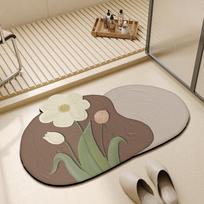 Cloud Soft Diatomaceous Earth Quick-Dry Bathroom Mat 40x60 cm white