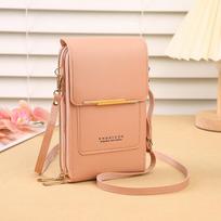 Crazy Bag Fashion Touch Screen Lock Mobiliojo telefono krepšys Moteriškas mobiliojo telefono kortelių laikiklis Crossbody pečių krepšys mėlyna
