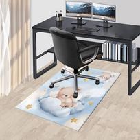 Kėdė Mat: Mielas meškiukas Debesėlis Biuro kilimas Didelis dydis, Namų dekoras, Sofos kilimas, Dovana vaikams, Tinka miegamajam, svetainei ir įvairioms patalpoms 60cm by 90cm gray