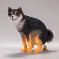 Creative Shiba Inu Car & Desk Ornaments - Cute Animal Models for Center Console Decoration orange