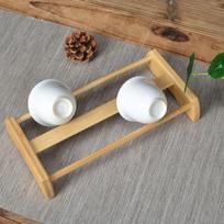 Bamboo Multifunctional Cup & Jewelry Holder with Wine Glass Drip Rack white