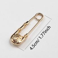 New Retro Style Brooch Pin Fashion DIY Safety Pins Women Waist Closing Artifact Men Suit Jacket Decoration Simple Anime Jewelry gray
