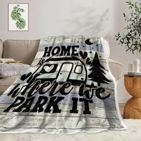 Ydbkt Kempingo pledas Minkštas lauko pledas vyrams, moterims, vaikams Puiki dovana kempingo mėgėjams Ideali kemperio patalynės apdaila stovyklavietei 100x150cm black