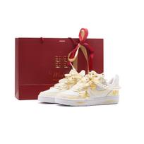 Nike Court Borough Leather Low top Skateboard Shoes Women's Ecru Gold DV5456-125(Team1098 s) 38 brown