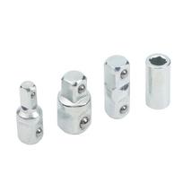 Socket Adapter Set 4pcs Ratchet Wrench Converter Sleeves Chrome Vanadium Alloy Steel for DIY Projects and Tools white