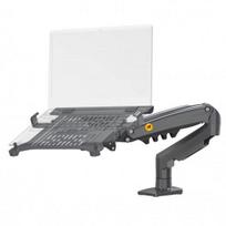 2 viename NB NEW F80 + FP-2 17-30  monitoriui + 10 -17  nešiojamojo kompiuterio stalo laikiklis nešiojamojo kompiuterio tvirtinimo stovas nešiojamojo kompiuterio spaustukas F80-FP-W white