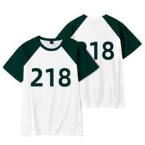 Comfortable And Soft Squid Game Shirt For Summer Cosplay And Casual Wear 456,XL white