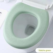 EVA Waterproof Toilet Seat Cushion Foam Thickened Universal Soft Bathroom Toilet Cover Pad for Home Use Suitable for All Seasons One Size žalia
