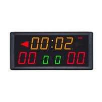 GANXIN Multifunction Indoor Sports Countdown Clock Timer LED Digital Basketball Scoreboard with Remote Rechargeable Powered black