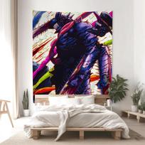 Manga Movie C-Chainsaw M-Man Hippie Wall Hanging Tapestries Bohemian Wall Tapestries Mandala INS Home Decor 100X70CM