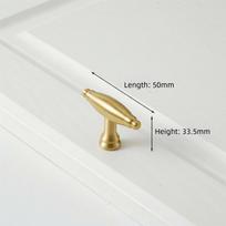 Antique Bronze Finish Furniture Handles Solid Brass Drawer Knobs Wardrobe Handles  Kitchen Use Gold 50mm