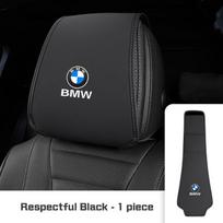 Odinė automobilio sėdynės galvos atramos apsauginė apdangalo aksesuarų rinkinys, skirtas BMW X1X3 X5 X4 X6 X7 1 3 5 6 7 serijai E46 E60 E90 F48 F01 G30 G20 G11 black