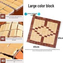 High-Quality Bamboo Mahjong Cooling Seat Cushion for Sofa, Car, or Office Chair - Ice-Feeling Summer Comfort Small: 17x17cm, 2 pieces beige