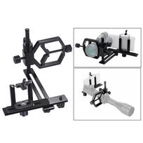 Universal Metal Telescope Phone Digital Camera Mount Adapter Bracket Smartphone Holder Clip for Monocular Spotting Scope Microscope Telephoto Lens fo black