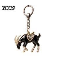Animal Key Holder Acrylic Black Sheep Keyhcain, Goat Shaped Car Ring Pendant Pendant, Backpack Handbag Charm Hanging Decoration Keychain 5cm