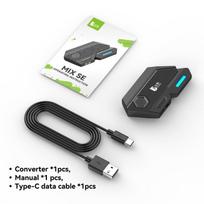 Mobiliųjų žaidimų keitiklio klaviatūros pelės rinkinys / vienas keitiklis, suderinamas su „Bluetooth“ 5.0 Single converter black