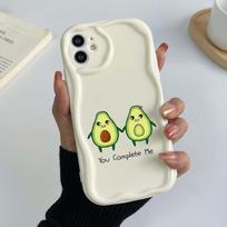 Samsung Galaxy A25, skirtas iPhone 15 Xiaomi Poco X6 Pro Redmi 12c Huawei Honor 90 telefono dėklai NY8 Delicious Avocado art išskirtinis kreminio rašto minkštas dėklas Honor X50i balta