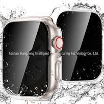 Anti-Peeping Waterproof Case for Apple Watch S10/S9 - Full Shell Protective Film 49mm (Ultra 4/3/2/1) gray