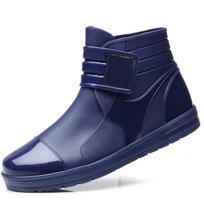 Trumpi lietaus batai Vyriški neslystantys vandeniui atsparūs batai Guminiai batai Madingi Zapatos De Hombre Vyriški batai Darbiniai batai 2024 43 juoda