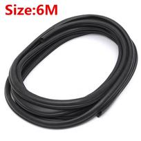 6M B Type Car Door Pillar Window Edge Trim Mouldings Protector Rubber Seal Strip black