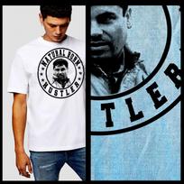 El Chapo t-shirt mobster gangster criminal kingpin mob mafioso thug hustle tee M gray