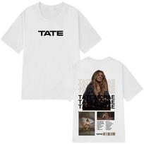 Summer Tate McRae Miss Possessive TourVintage T-Shirt Men's Women Aesthetic Trendy Short Sleeve 100% Cotton Printed T-shirt S white