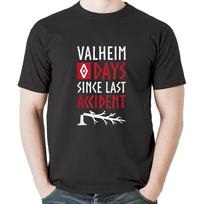 0 Days Since Last Accident - Valheim Norse Funny Gamer T-Shirt Sweatshirt Hoodie Tanktop for Men Women Kids Black XXL white