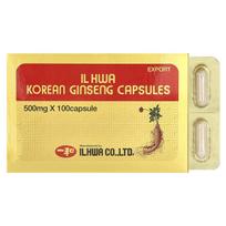 Ilhwa, Korėjietiško ženšenio kapsulės, 500 mg, 100 kapsulių