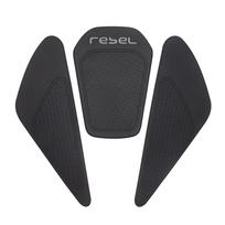 REBEL500 REBEL300 motociklo guminės bako trinkelės apsaugos lipduko lipdukas kelio rankenos lipdukas, skirtas Honda REBEL CMX 500 300 CM500 CM300 black gray