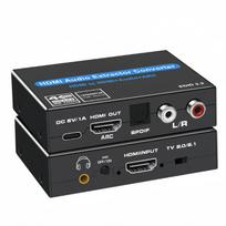 HDMI Audio Splitter with ARC SPDIF Optical Digital RCA Jack Stereo Audio Audio Compatible with Support, 4K@60Hz, 5.1ch + White/Red L/R + 3.5mm Output, juoda