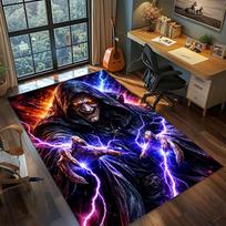 World of Warcraft WoW Sąjungos Hordos Frakcijos Kilimas Didelio Ploto Kilimas Neslystantis Plaunamas Grindų Kilimėlis Žaidėjo Kambarys Miegamasis Namų Dekoras 60x90cm black